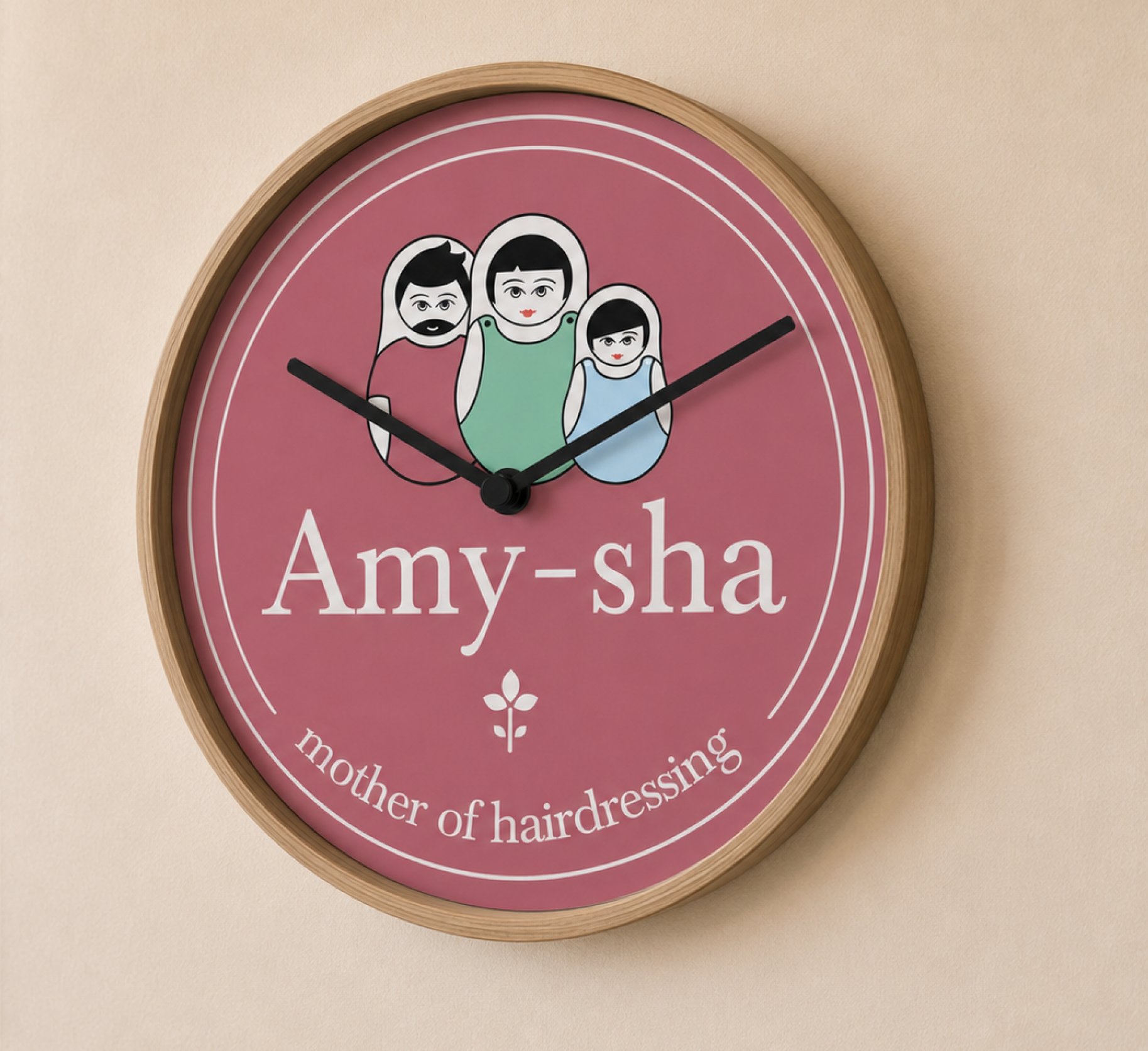 Amy Sha — branded wall clock