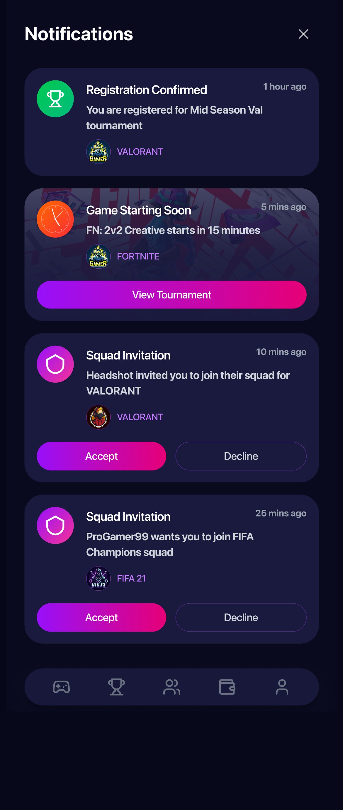 IG Galaxy — Squads & Players