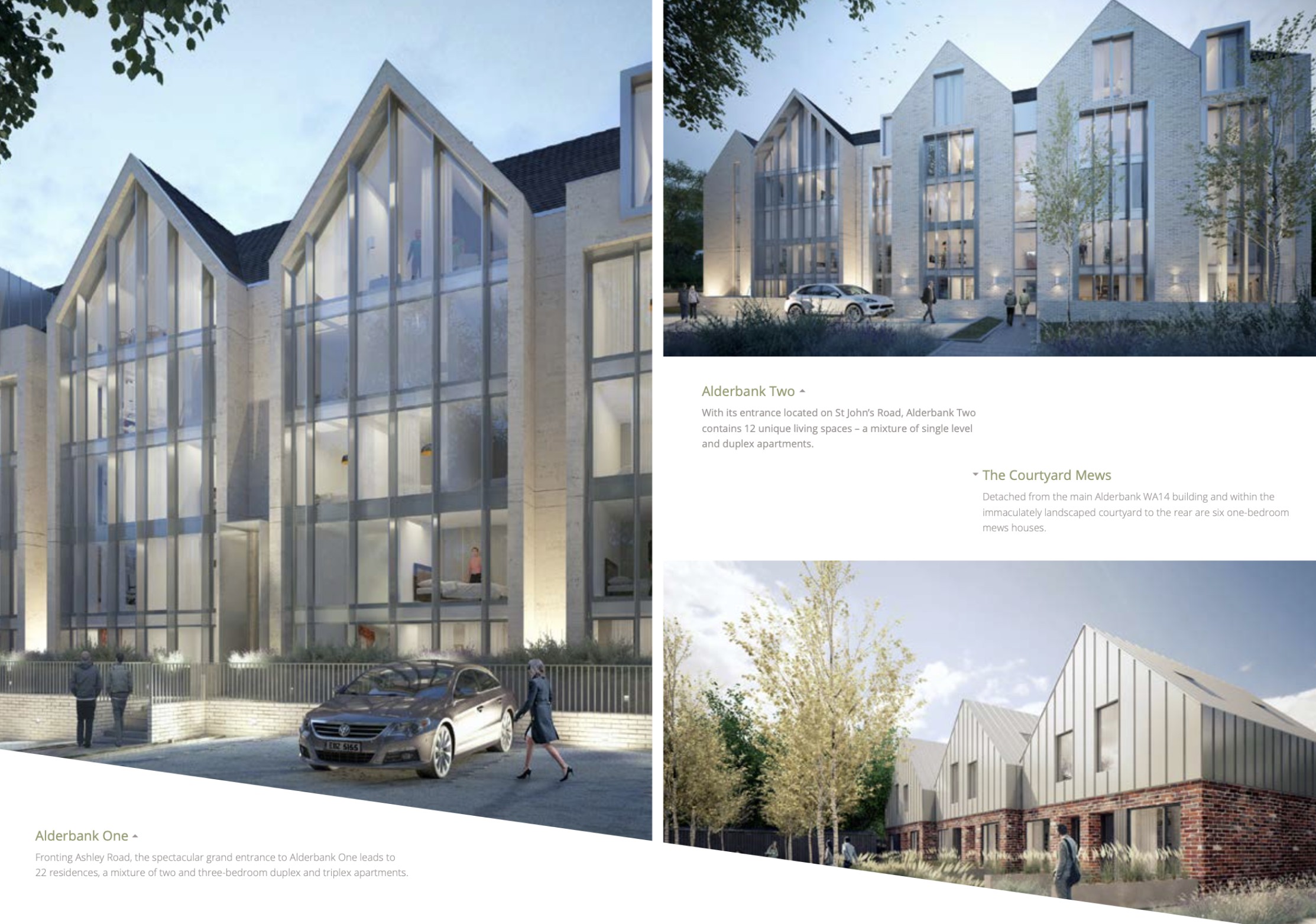 Alderbank WA14 brochure — Alderbank One and Two spread